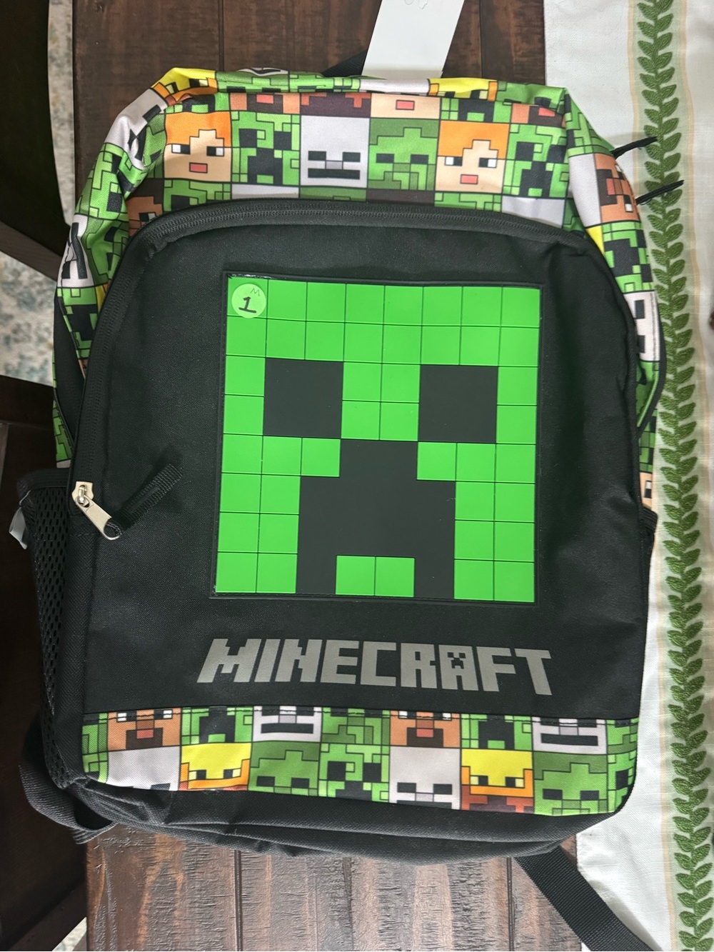 🎮 NWT Minecraft Creeper Backpack | Gold Star Collection | Kids School Backpack